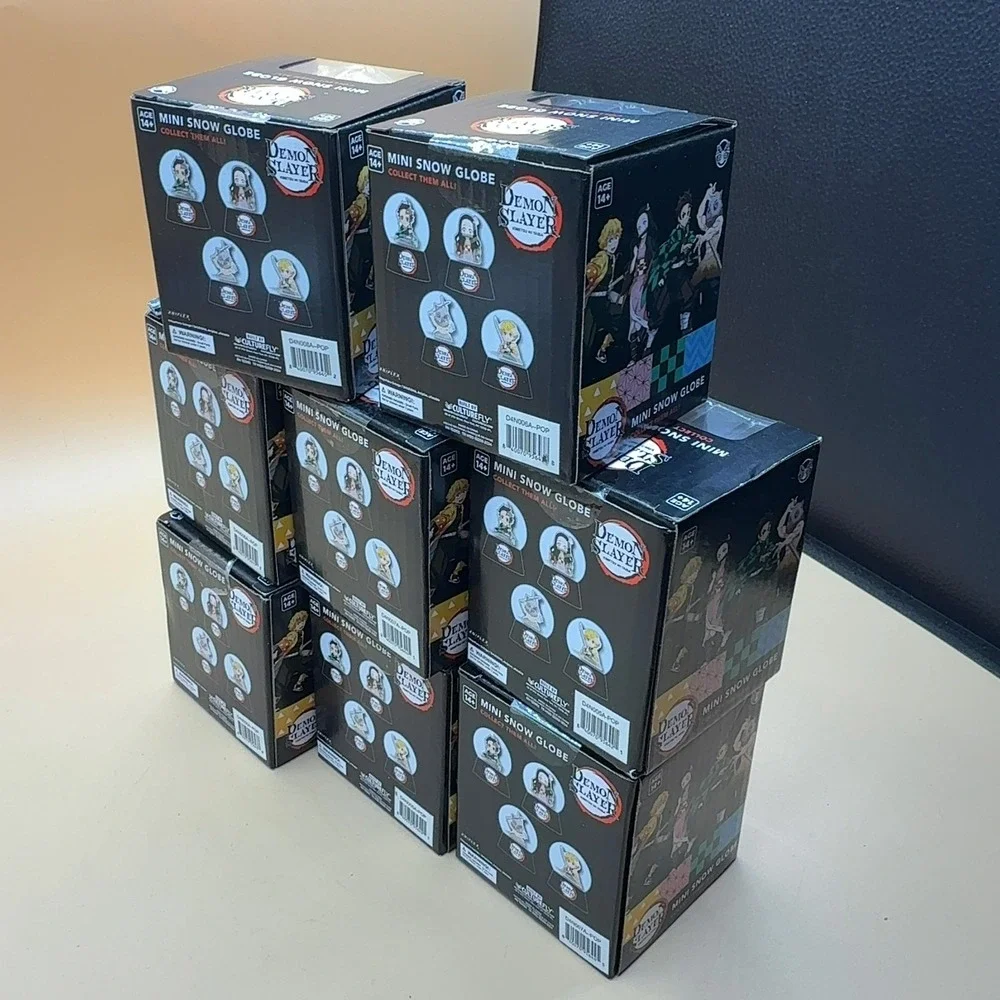 Demon Slayer Kimetsu No Yaiba Mini Snow Globe Blind Box Lot of 8 Culturefly